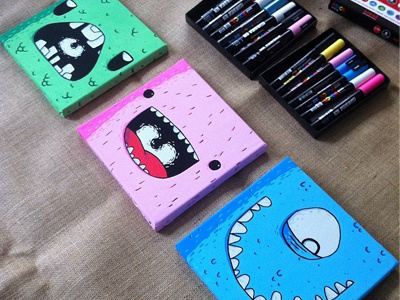 Tryptik monster posca samnuts tryptique