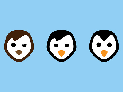 Penguin rrr... illustrator penguin rebound vector