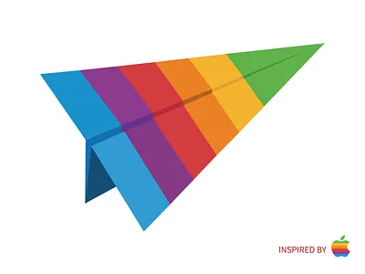 Colorful Plane colorful logo mac
