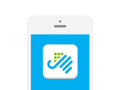 Phone App app brand aid branding cyan evergive green identity ios iphone mark ui