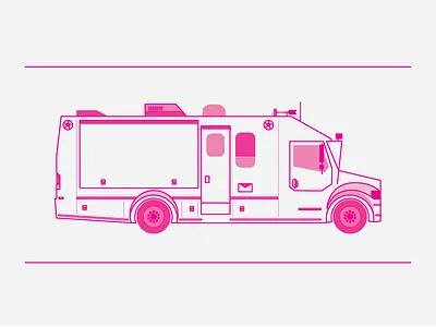 Truck illustrator mockup process truck vector