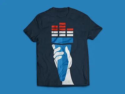 Liberty Express Radio Tee hand liberty radio t shirt torch