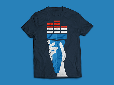 Liberty Express Radio Tee hand liberty radio t shirt torch