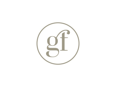 Global Foodcare circle food global initials ligature logo