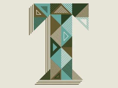 Drop Cap T decorative drop cap lettering shadow type typography vector