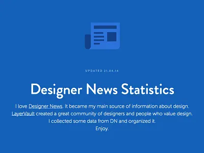 Designer News Statistics designer news dn layervault news statistics