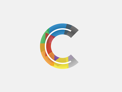 Letter C c geometric hand edit letter