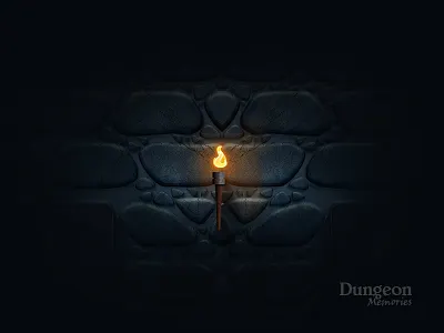 Dungeon Memories app behance cards dark age dungeon fire game light memorie mobile stones torch