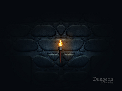 Dungeon Memories app behance cards dark age dungeon fire game light memorie mobile stones torch