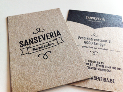 Sanseveria @chilli bagelsalon bcard black businesscard recycle paper