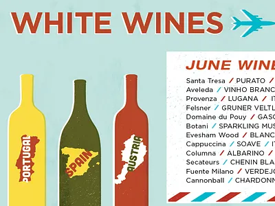 "Flight of Wine" banner airmail airplane bottles map travel twa white wine wine winery