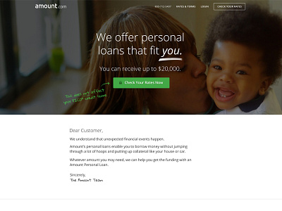 Amount homepage