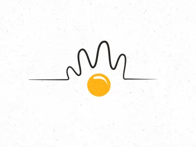 Beat + Food beat egg food logo mark music