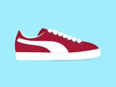 Suede illustration shoe sneaker suede trainer