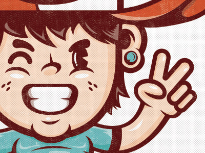 Peace bro ... character design illustration preview teaser vector