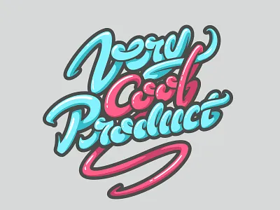 Verycool Product color lettering logo vector