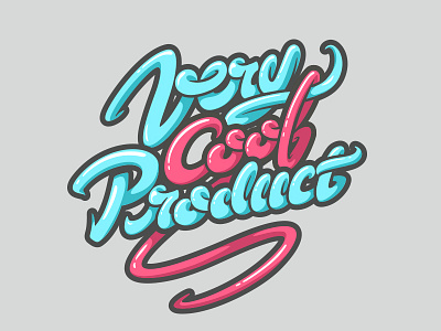 Verycool Product color lettering logo vector