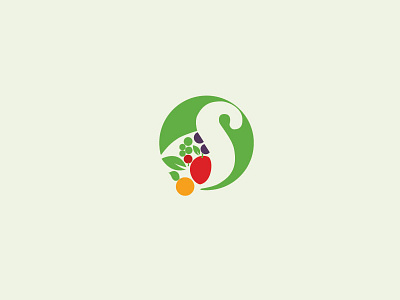 SuperFruit Logo grid logo mark super