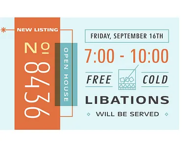 New Listing date drinks fonts house illustration kyle miller creative libations mid century modern modern numbers type typography