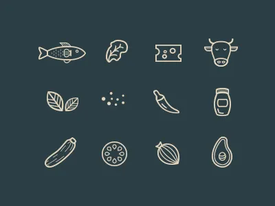 Food Icon eat eating food icons line minimal