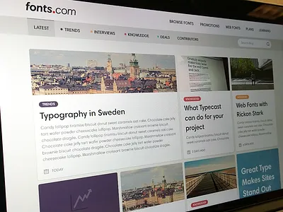 Fonts.com Blog blog cards categories landing type ui website