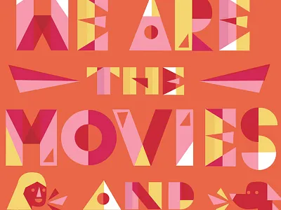 Type exploration dog girl lettering movies shape sharp triangles type typography