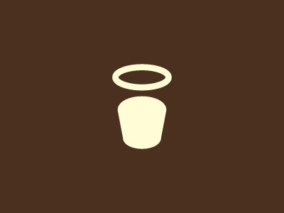 Coffee coffee cup design drink icon logo mark negative space unused