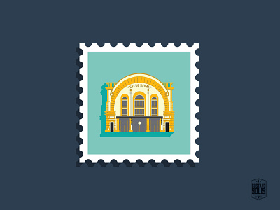 Teatro Baralt building city flat icon iconography illustration maracaibo stamp teatro theater vector venezuela