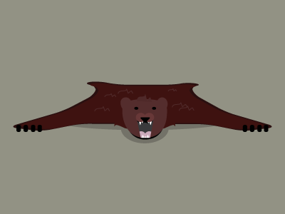 Bear Rug bear bearrug decor illustration nature