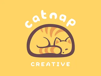 Exploring Colors branding catnap cats colorful cute illustration logo yellow