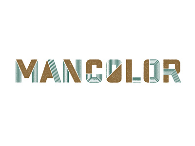 Man Color abstract bronze cool lines logotype typography