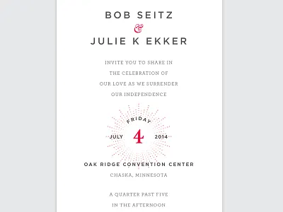 Jb Invite design invite typography wedding