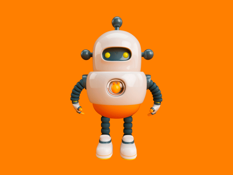 ROBOT!!! c4d heart render robot