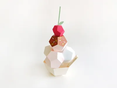 Paper Ice Ice Baby icecream paper paperfood pastel