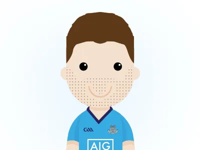 Dublin GAA bernard brogan character drawing dublin gaa illustration