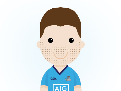 Dublin GAA bernard brogan character drawing dublin gaa illustration