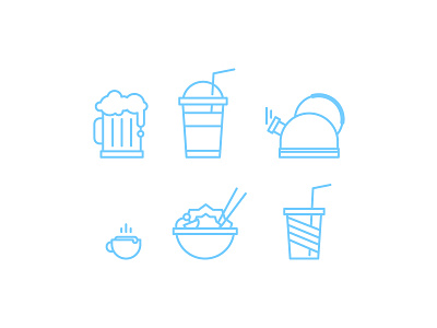 Free Icons ai beer coffee cola drik food free freebies icons kettle salad vector