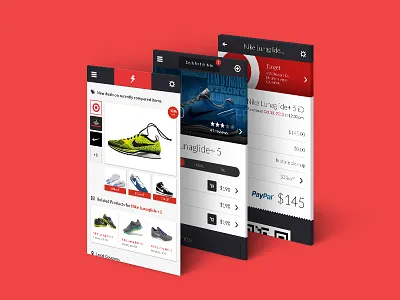 Shopping Flow barcode feed mobile product page receipt screens shopping