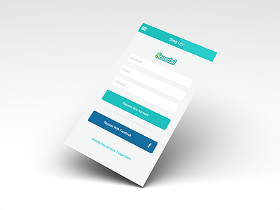 Sing up App form android app application design green sing up