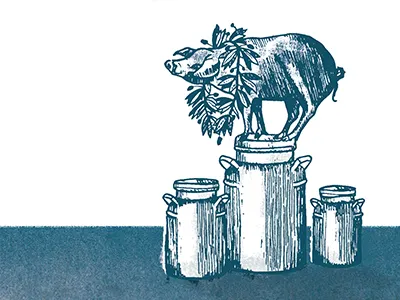 Tribute to Southern Farmers design etching farmers graphic design illustration milk canister olive branch pig poster