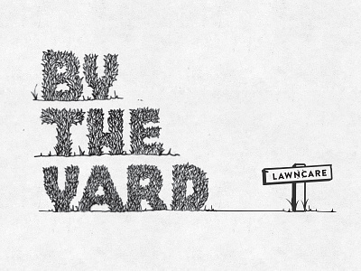 Concept Cut Short custom grass lawncare lettering type typography