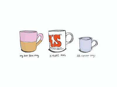 Mug Collection design hand letter illustration