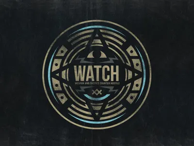 Vision badge badges eye logo masonic nwo retro seventharmy symbol