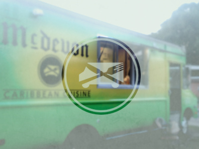 Food Truck Branding branding cutlery design flag foodtruck icon illustrator jamaica jamaican logo negative truck