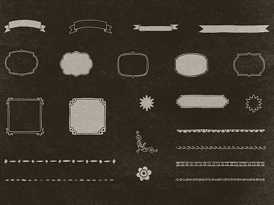 FREE: 22 Hand Illustrated Vintage Shapes bundle dealjumbo download elements free freebie ornaments photos retro shapes vintage