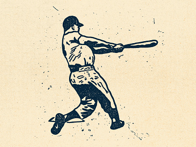 Sawiiiing battah! baseball illustration matt thompson sturdymfgco texture