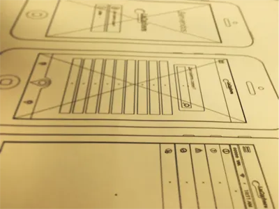 Wireframing New App - Restaurant app wireframe