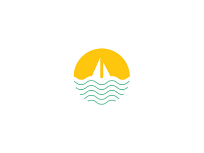 Porter + Sail boat icon illustration logo