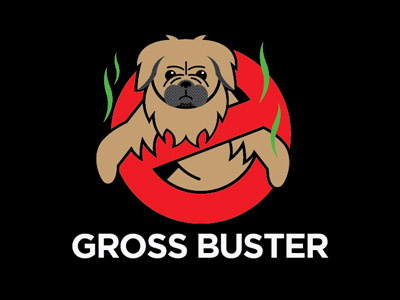 Gross Buster buster dog ghost ghostbuster ghostbusters gross odor pekingese puppy slimer smelly stink