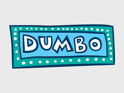 DUMBO Hand Lettering blue brooklyn dumbo hand lettering illustration turquoise